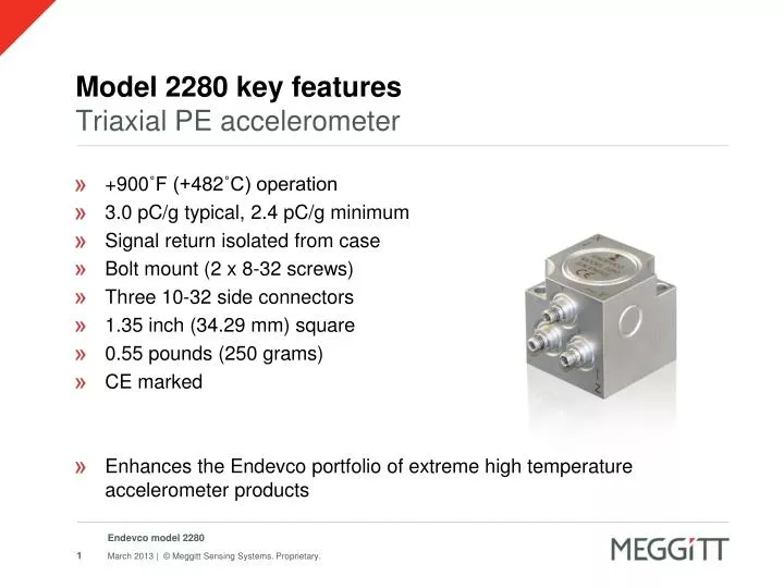 model 2280 key features triaxial pe accelerometer