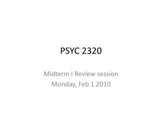 PSYC 2320