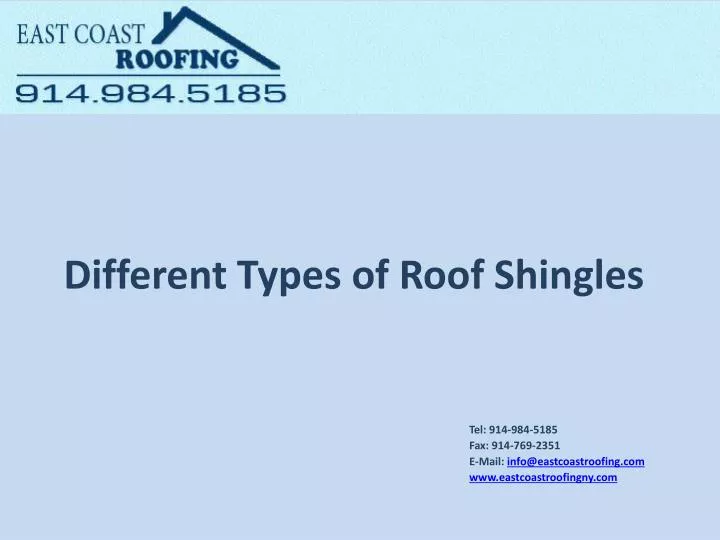 different types of roof shingles