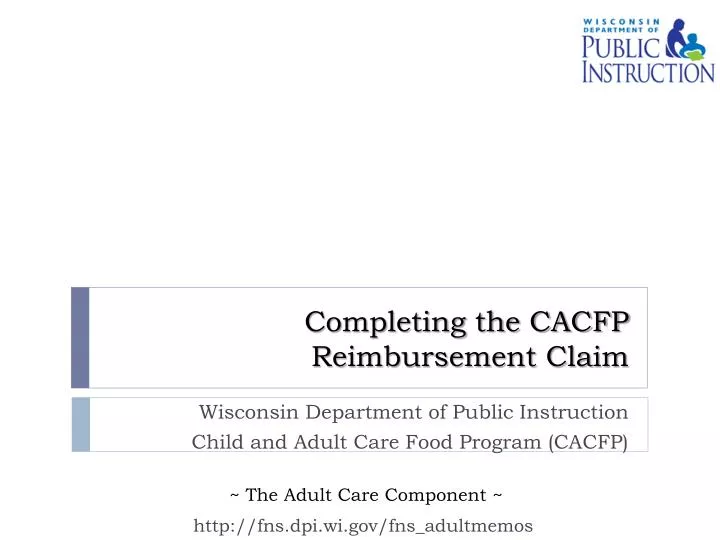 completing the cacfp reimbursement claim