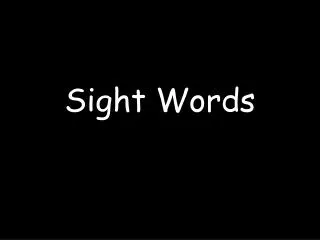 Sight Words