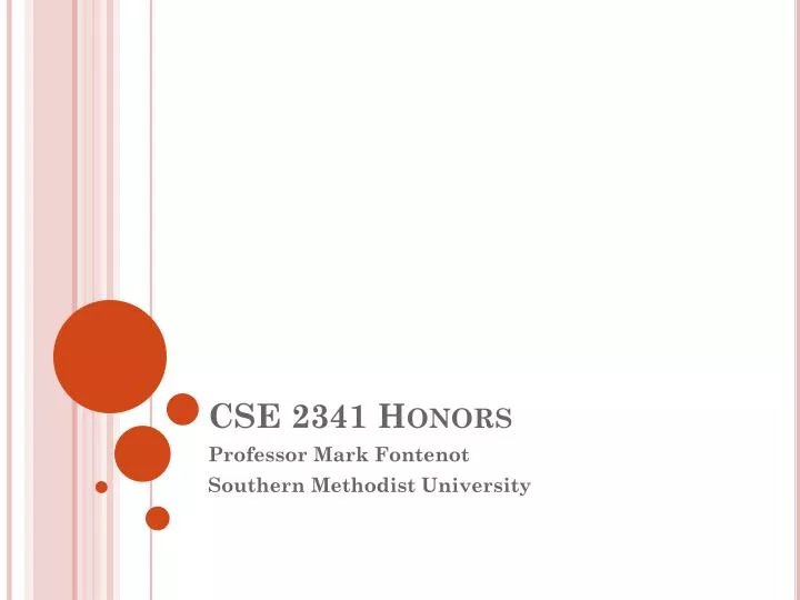 cse 2341 honors