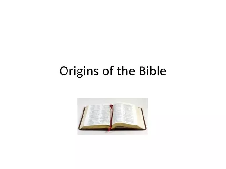 origins of the bible