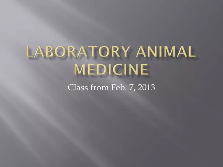 laboratory animal medicine