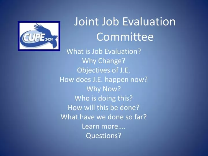 joint job evaluation committee