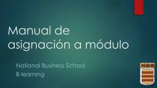 manual de asignaci n a m dulo