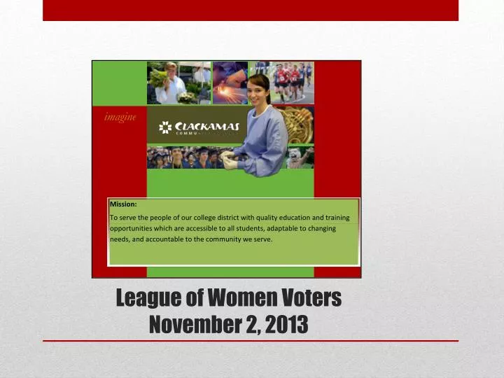 league of women voters november 2 2013
