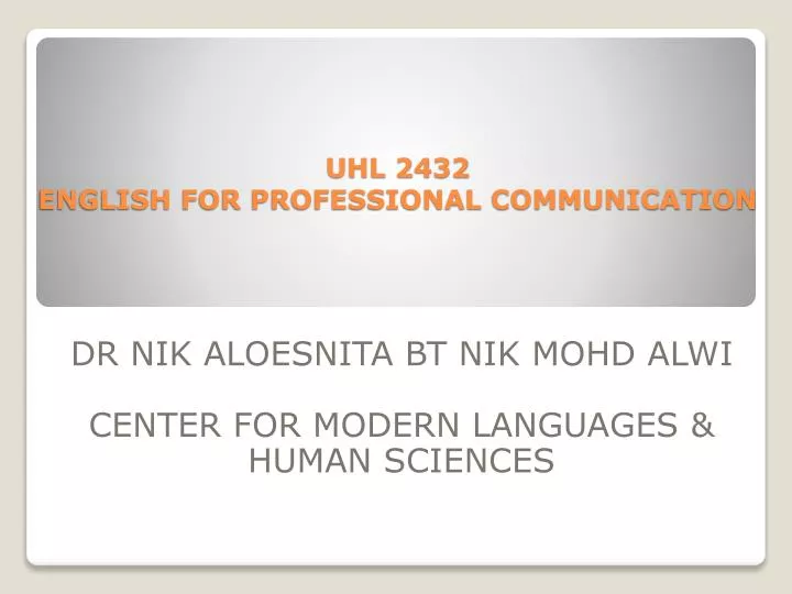 uhl 2432 english for professional communication