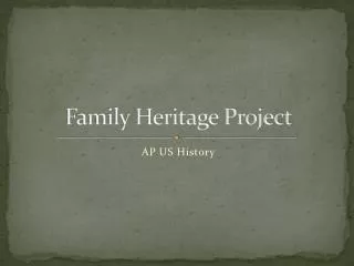 Family Heritage Project