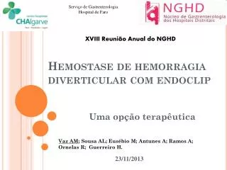 hemostase de hemorragia diverticular com endoclip