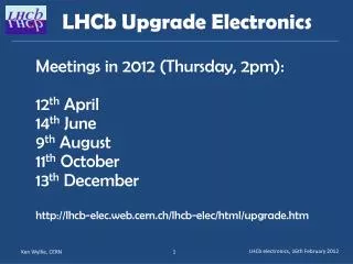 LHCb Upgrade Electronics