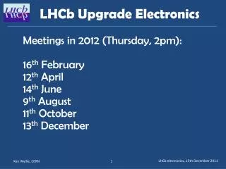 LHCb Upgrade Electronics