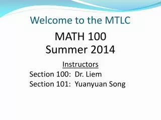 Welcome to the MTLC