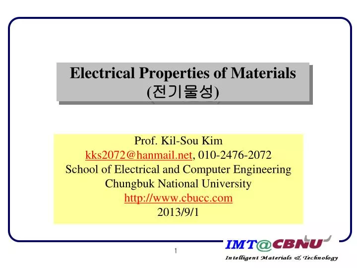 electrical properties of materials