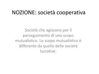 nozione societ cooperativa