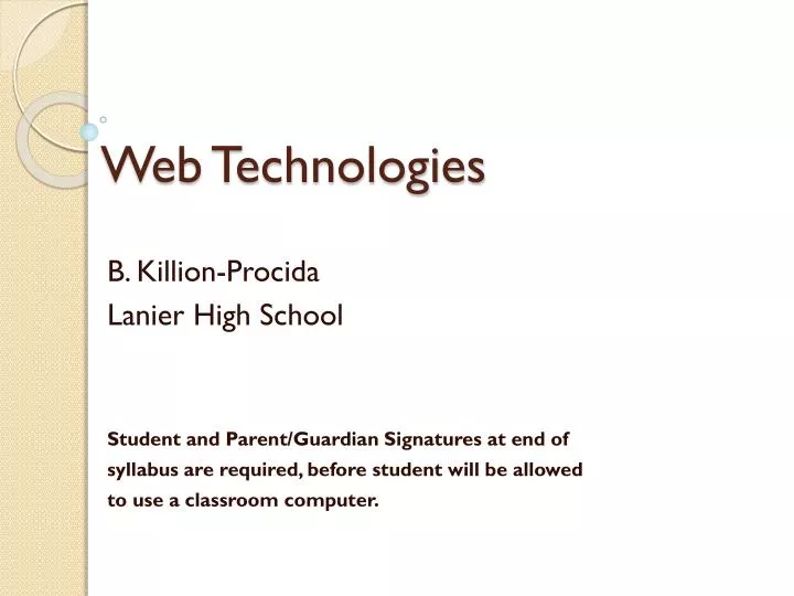 web technologies