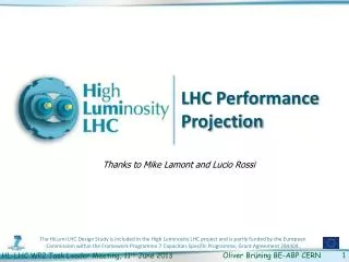 LHC Performance Projection