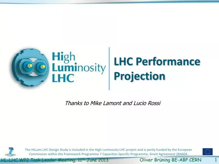 lhc performance projection