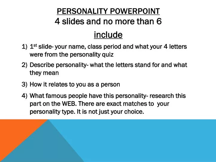 personality powerpoint