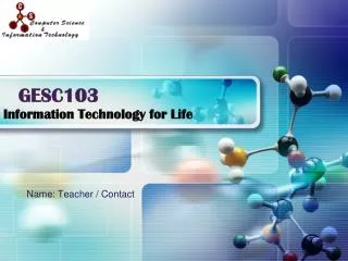 Information Technology for Life