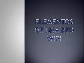elementos de una red wifi