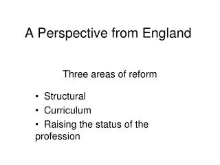 a perspective from england