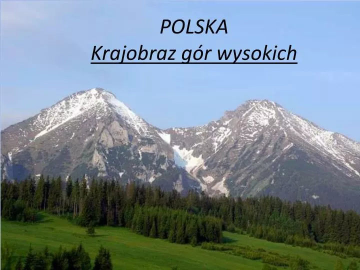 polska krajobraz g r wysokich