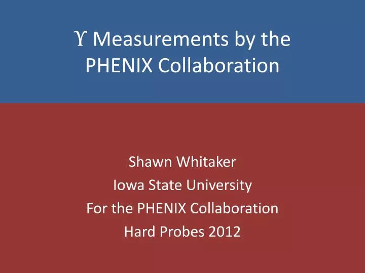 measurements by the phenix collaboration