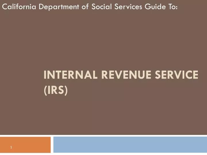 internal revenue service irs