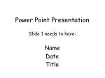 Power Point Presentation - slide 1