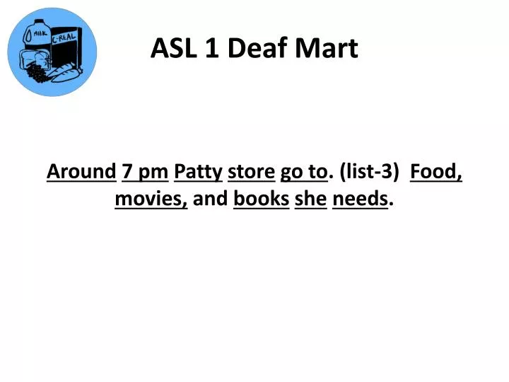 asl 1 deaf mart