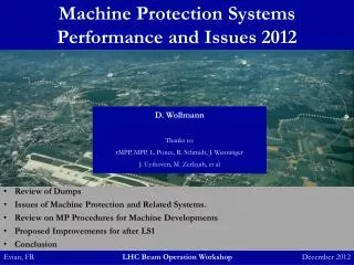 Machine Protection Systems Performance and Issues 2012