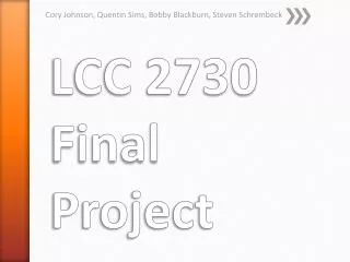 LCC 2730 Final Project