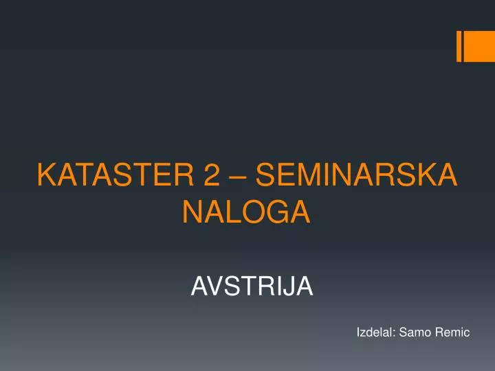 kataster 2 seminarska naloga