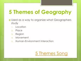 5 Themes of Geography