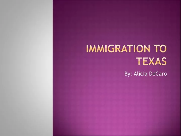 immigration to texas