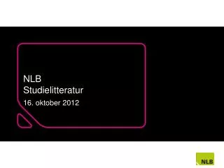 nlb studielitteratur