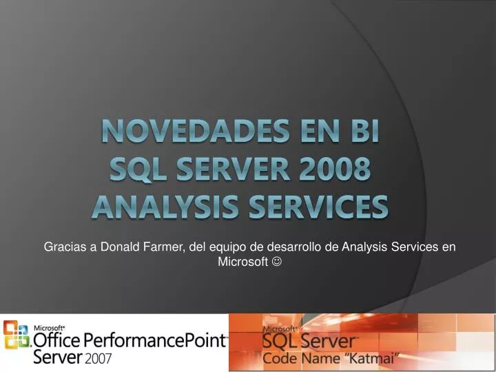novedades en bi sql server 2008 analysis services