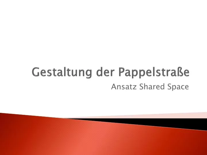 gestaltung der pappelstra e