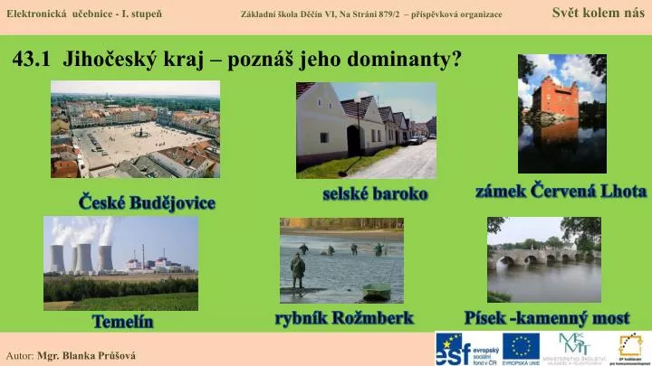 43 1 jiho esk kraj pozn jeho dominanty