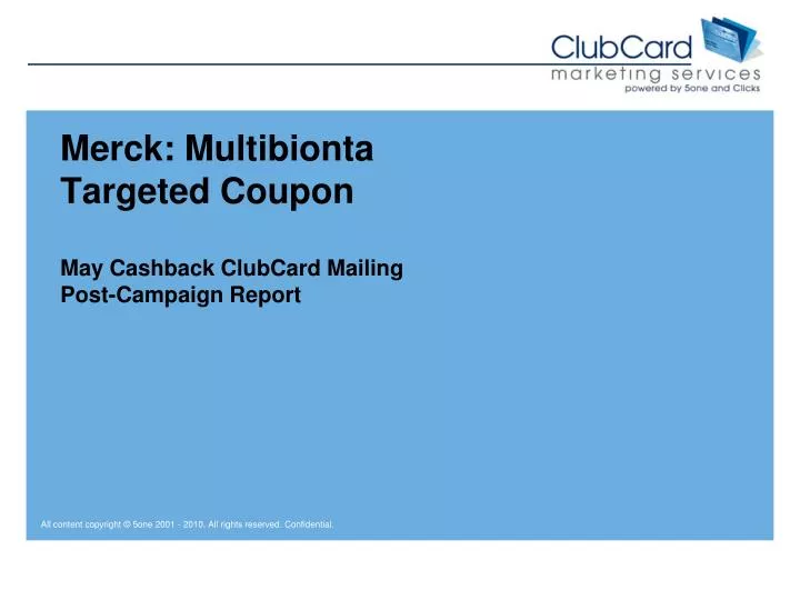 merck multibionta targeted coupon may cashback clubcard mailing post campaign report