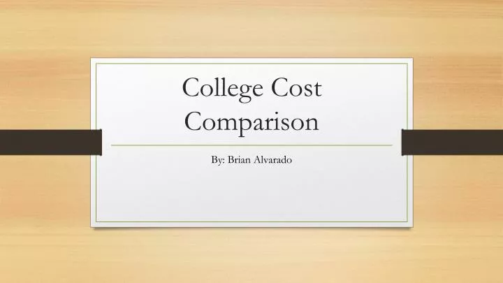 college cost comparison