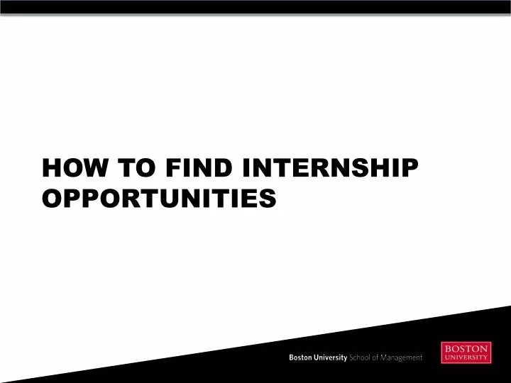 how to find internship opportunities
