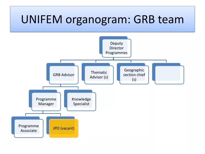 unifem organogram grb team