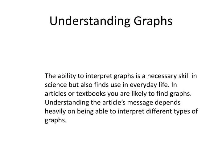 understanding graphs