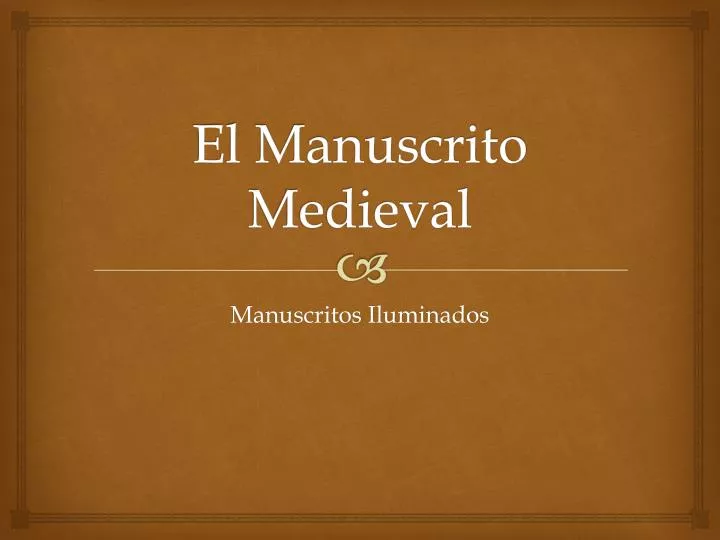 el manuscrito medieval