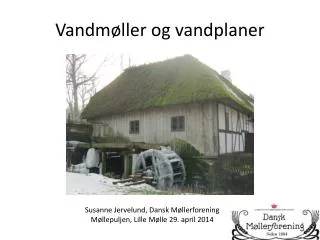 vandm ller og vandplaner