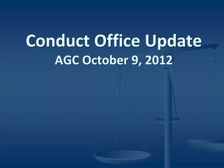 conduct office update agc october 9 2012
