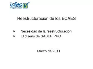 reestructuraci n de los ecaes