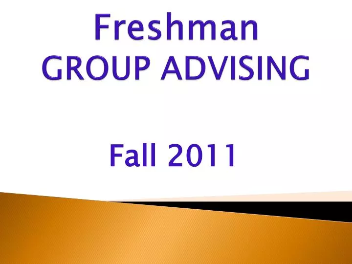 freshman group advising